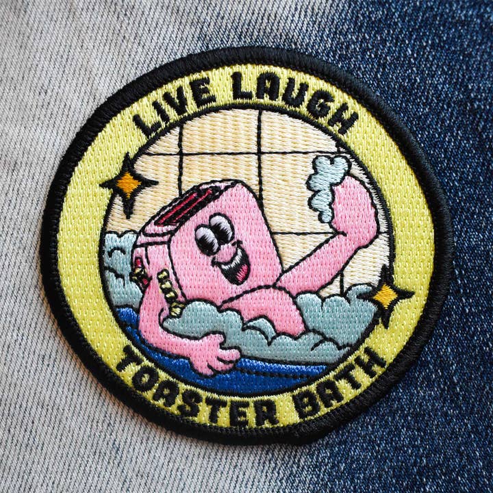 Retrograde Supply Co. - Wholesale Patch - Live, Laugh, Toaster Bath (Iron-On Patch)