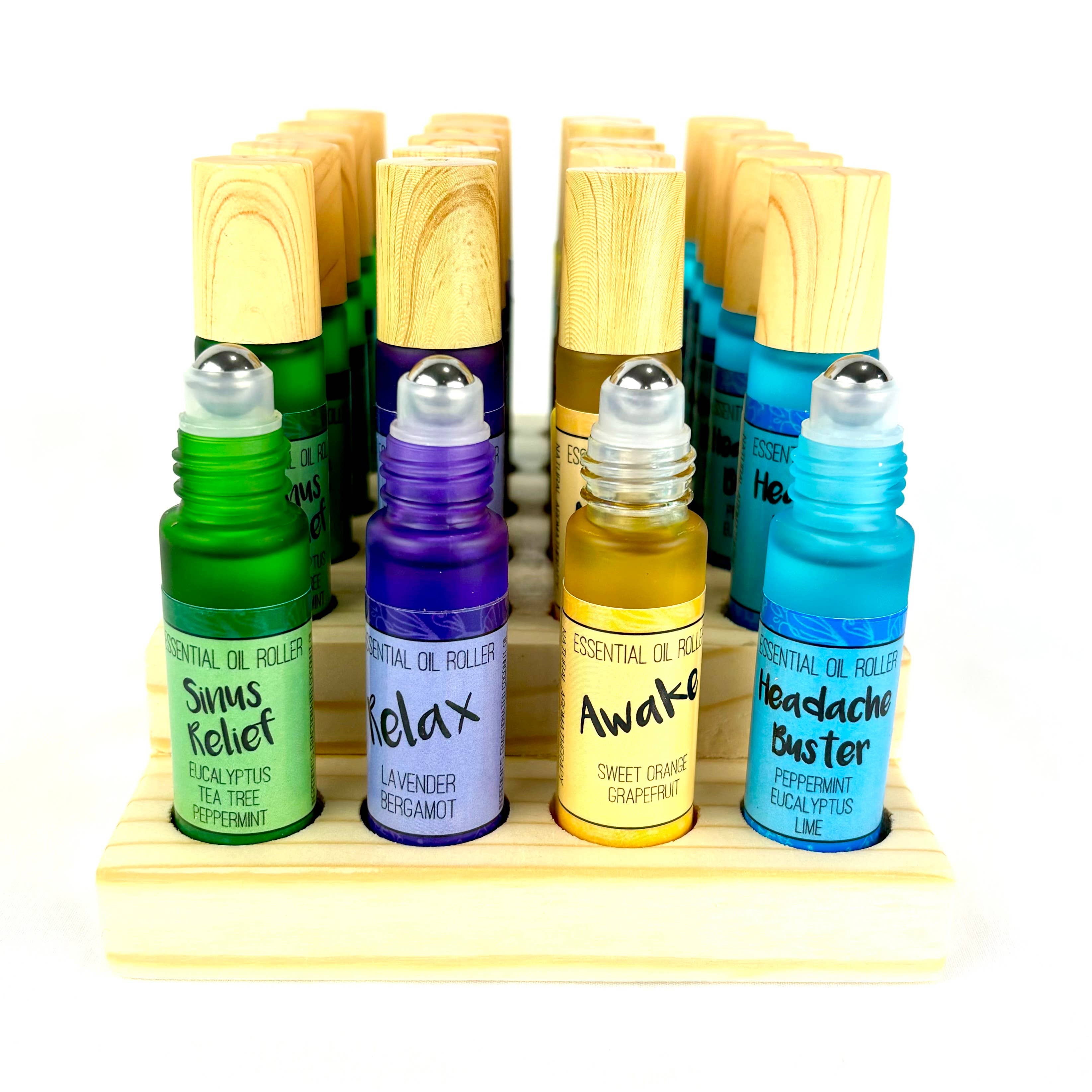 Ani’s Market LLC - Wholesale Essential Oil Roll-On - Natural Aromatherapy Rollers with Wood Display and Testers1