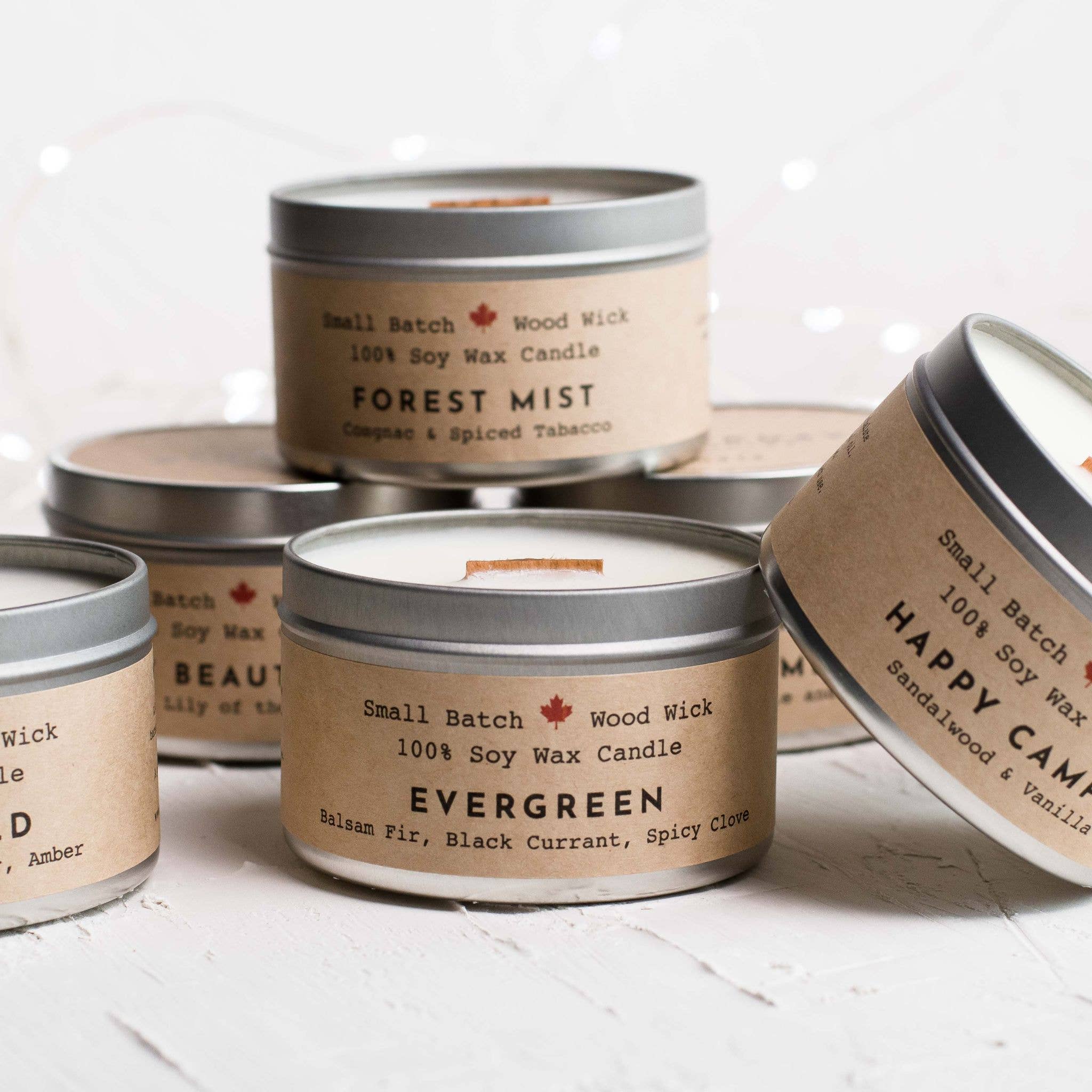 Weekday Candles - Venta al por mayor Vela aromática de viaje - Lata de Vela Cabaña Evergreen1