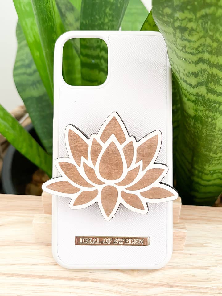 Presa per telefono Lotus in legno per la vendita all'ingrosso da parte di Modern Mama