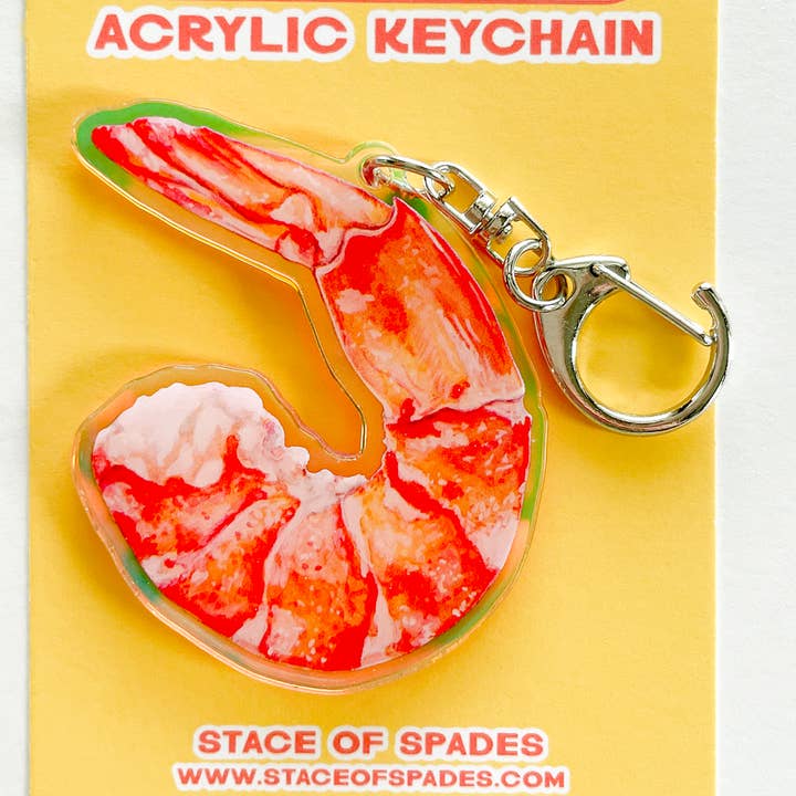 Shrimp Keychains for wholesale by stace of spades