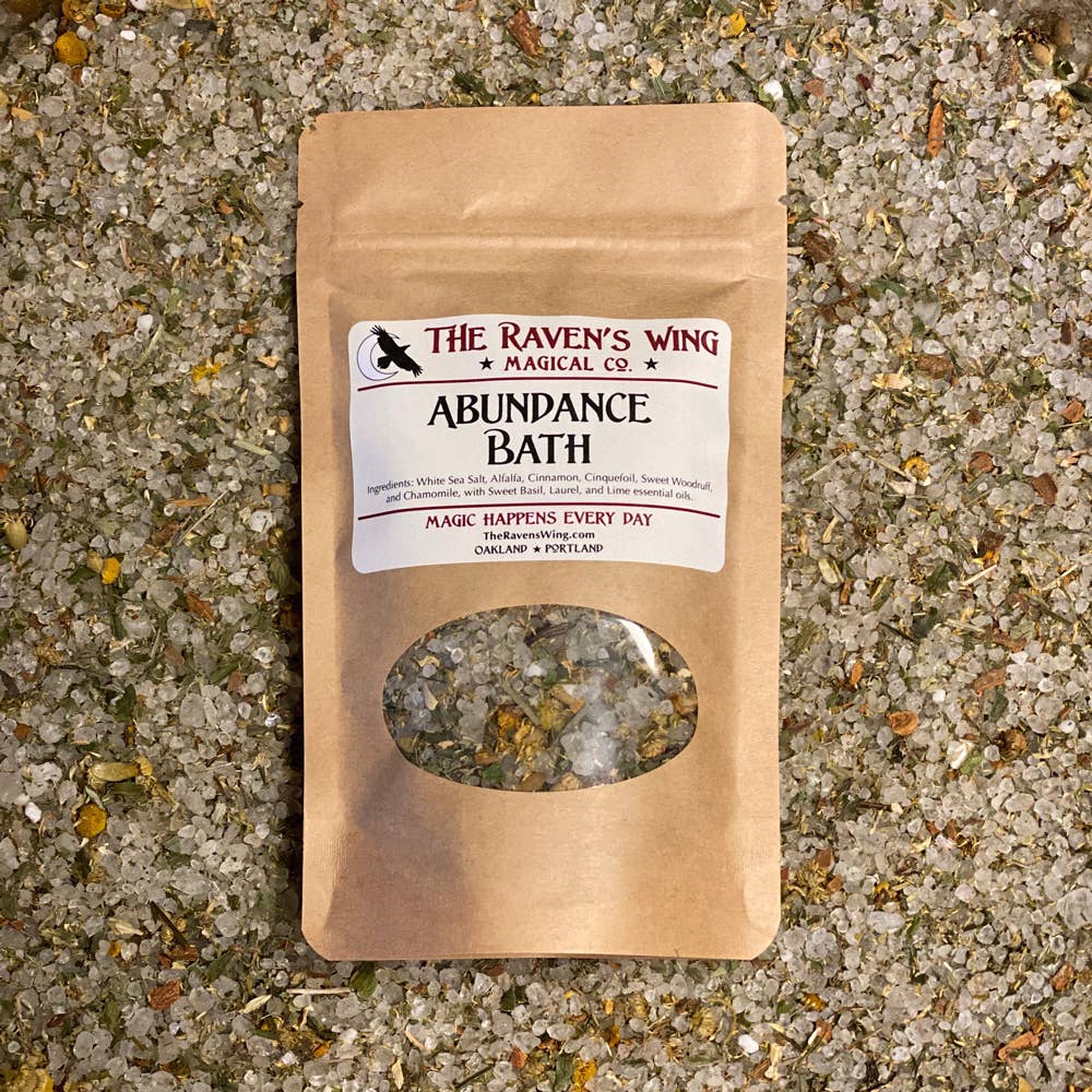 The Raven's Wing Magical Co-op - Wholesale Bath Salts - Abundance Bath (1.5oz mini)1