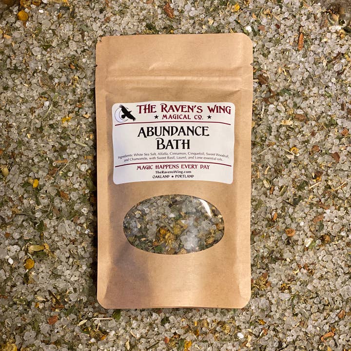 The Raven's Wing Magical Co-op - Wholesale Bath Salts - Abundance Bath (1.5oz mini)1