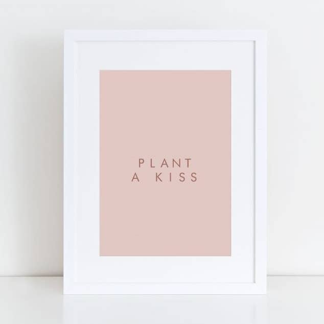 Plant A Kiss Poster Print for wholesale by Folk + Nest™