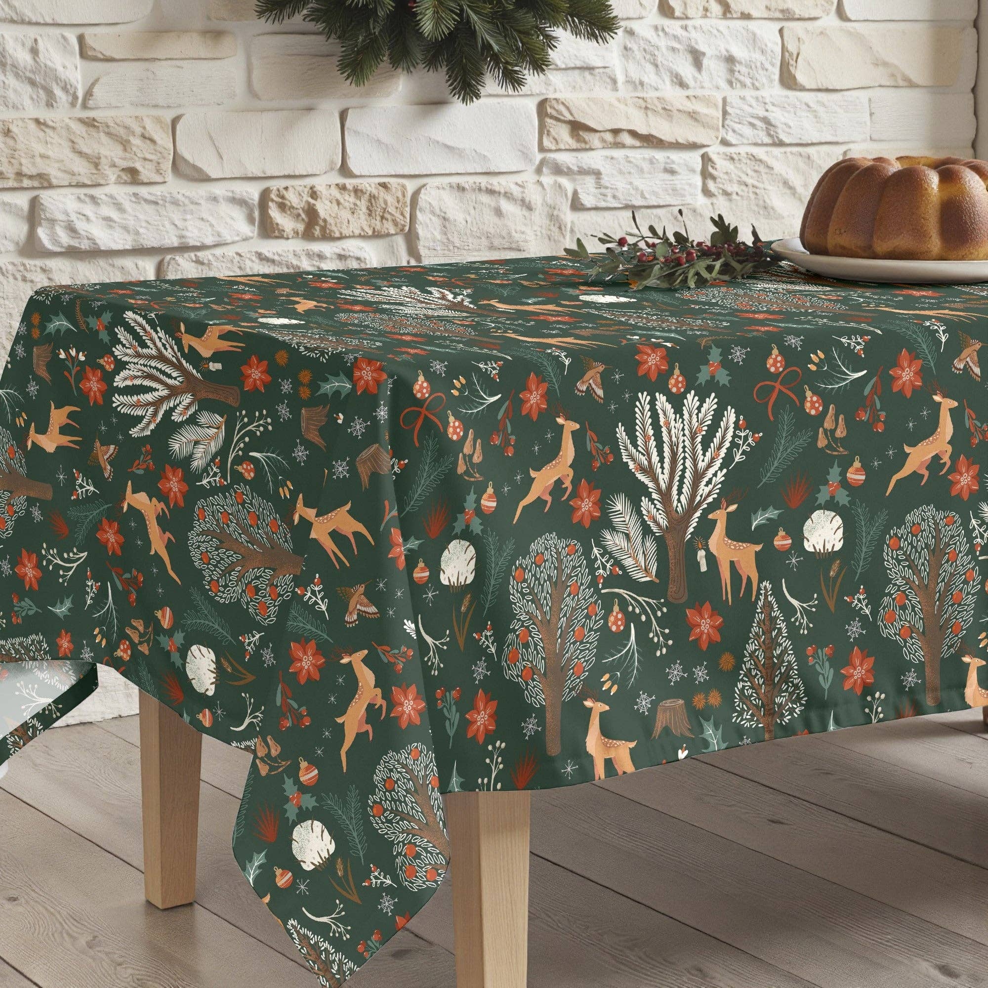 SG HOGAR – Toalha de mesa por atacado – Toalha de mesa anti-manchas Merry Christmas 471