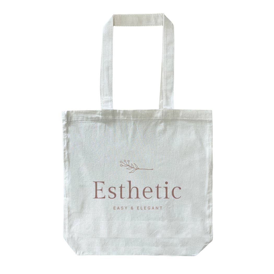 Natural Customized Value Organic Cotton Tote Bag With Your Logo/Text for wholesale on Faire5