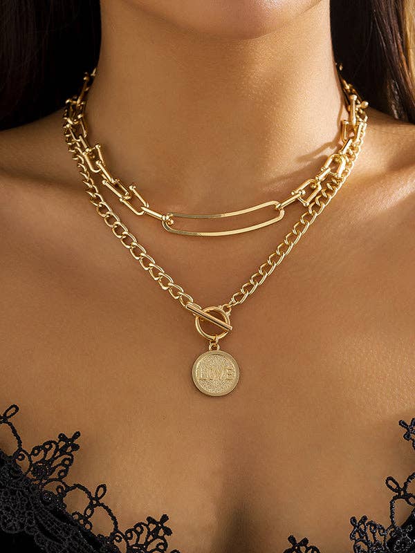 GOLD Bohemia Urban Normcore Geometric Necklaces Accessories for wholesale on Faire0