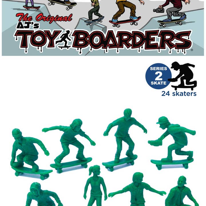 Green Aj's Toy Boarders - Skate Series 2 for wholesale on Faire