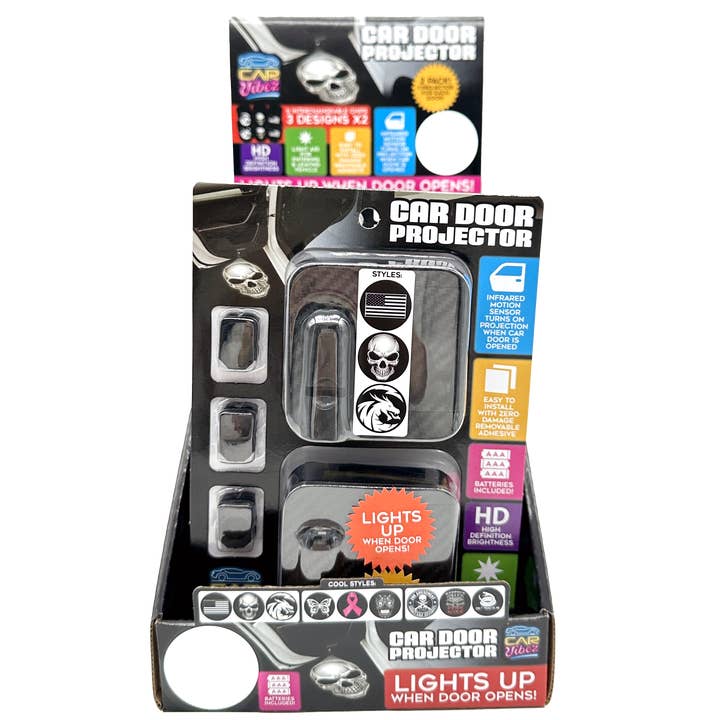 Novelty Brands - Wholesale Retailer Display - Home & Living - Car Vibez Car Door Light Projector Assortment - 6/Display3