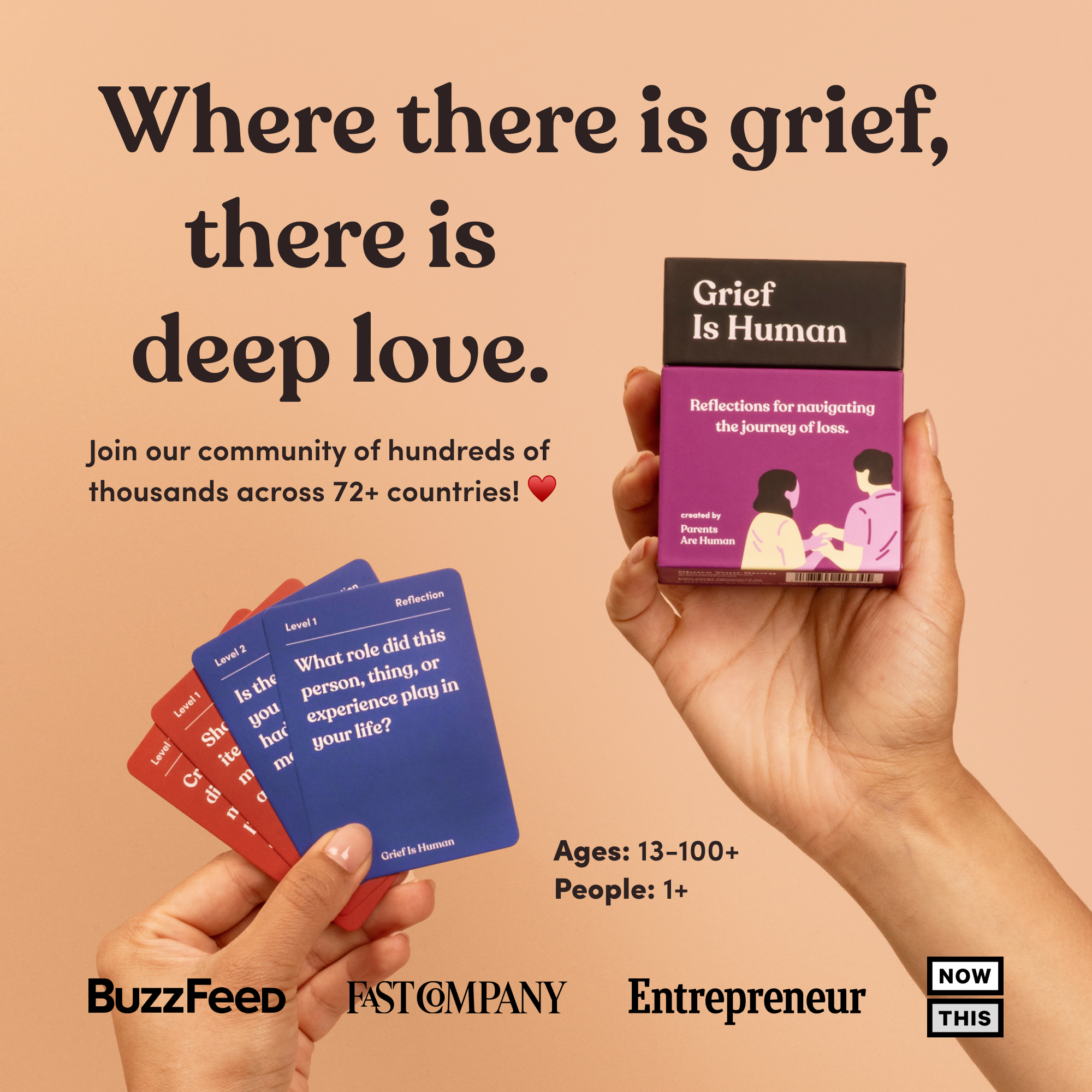 Parents Are Human | Card Games for Family, Love, & Healing - Wholesale Card Game - Grief Is Human1