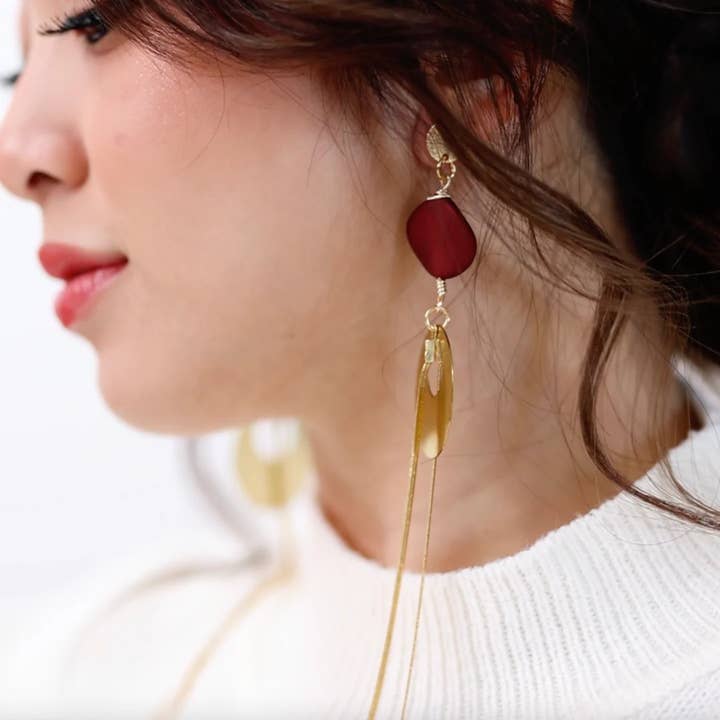 Gold Filled Snake Chain Dangle Earrings for wholesale by Rejected Hearts Club