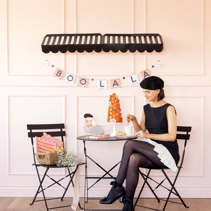 My Mind’s Eye - Wholesale Disposable Plate - BLL1240 - Pink with Black Star Paper Plate4