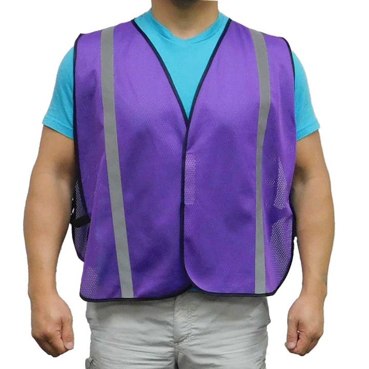3C Products – wholesale Safety vest – Unisex – SV9190 Economy Poly Mesh Safety Vest, Non-ANSI Purple0