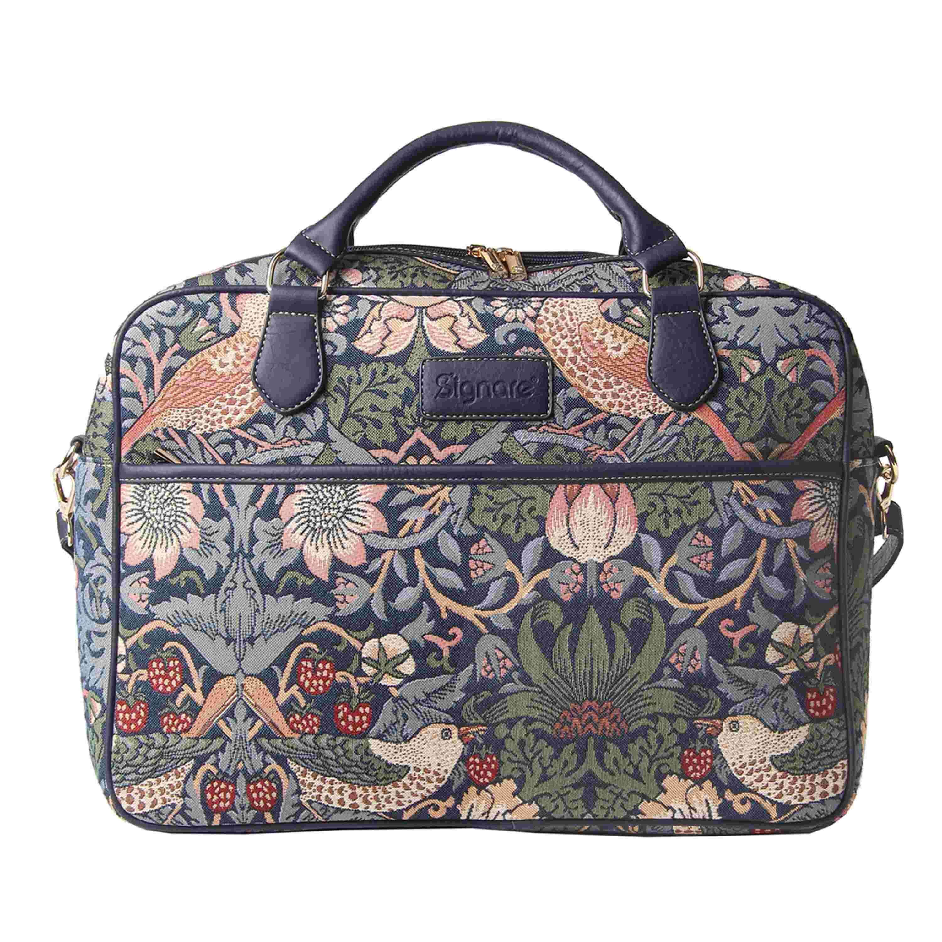 SignareArt - Wholesale Laptop Bag - Women's - CPU-STBL | William Morris Strawberry Thief Blue Computer Laptop Bag Case 15.6"0