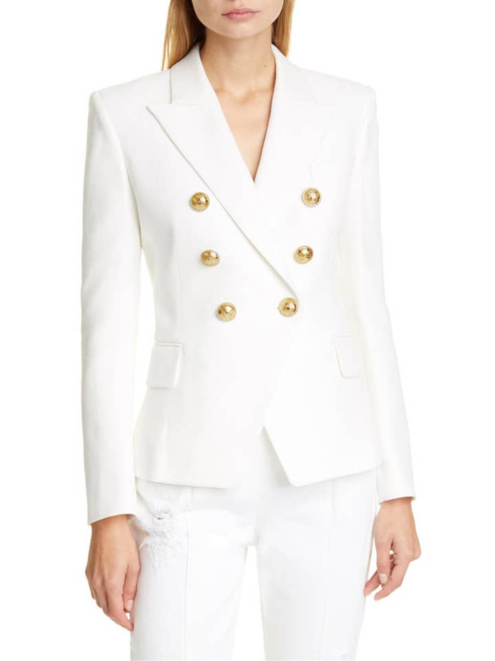 Wholesalesir - Wholesale Suit Jacket - Women's - Fashionable Short Double Breasted Suit Jacket