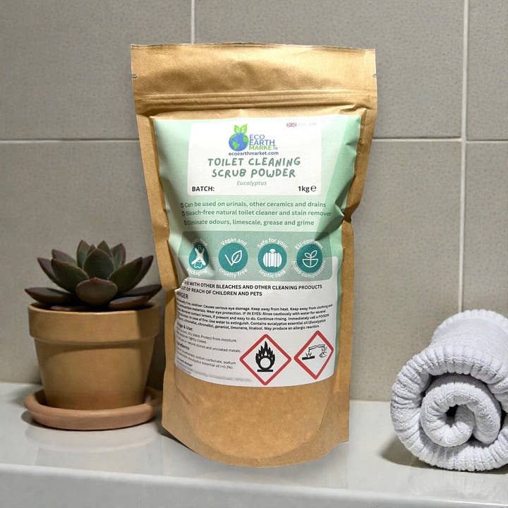 Eco Earth Market - Wholesale Toilet Cleaner - Eucalyptus Toilet Cleaning Scrub Powder 1kg5