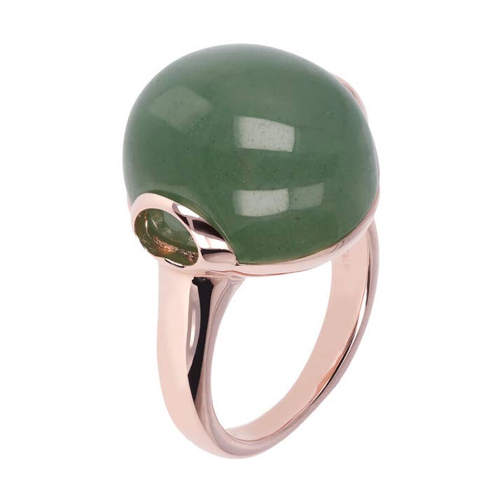 Cocktailring mit rundem Naturstein für den Großhandel von Bronzallure