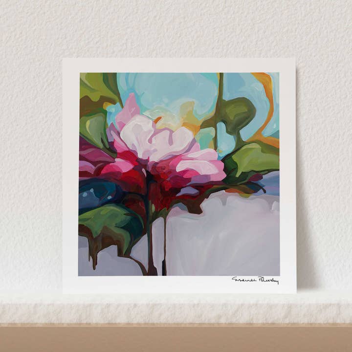 Susannah Bleasby Art - Wholesale Kunstprint - Bloemenmuurkunst | Fijnkunstdruk | 'Septemberroos'1