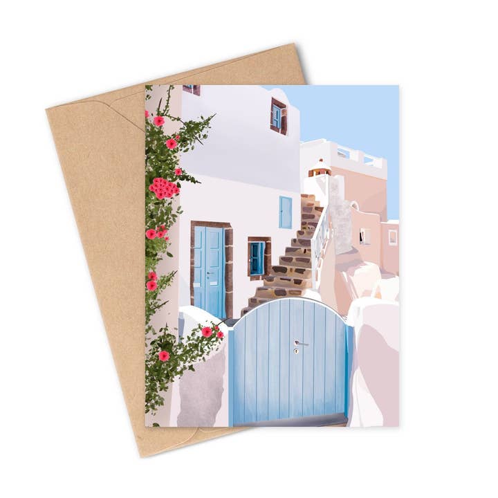 Greece Greeting Card for Any Occasion - Greek Artwork for wholesale by Lauren Felice