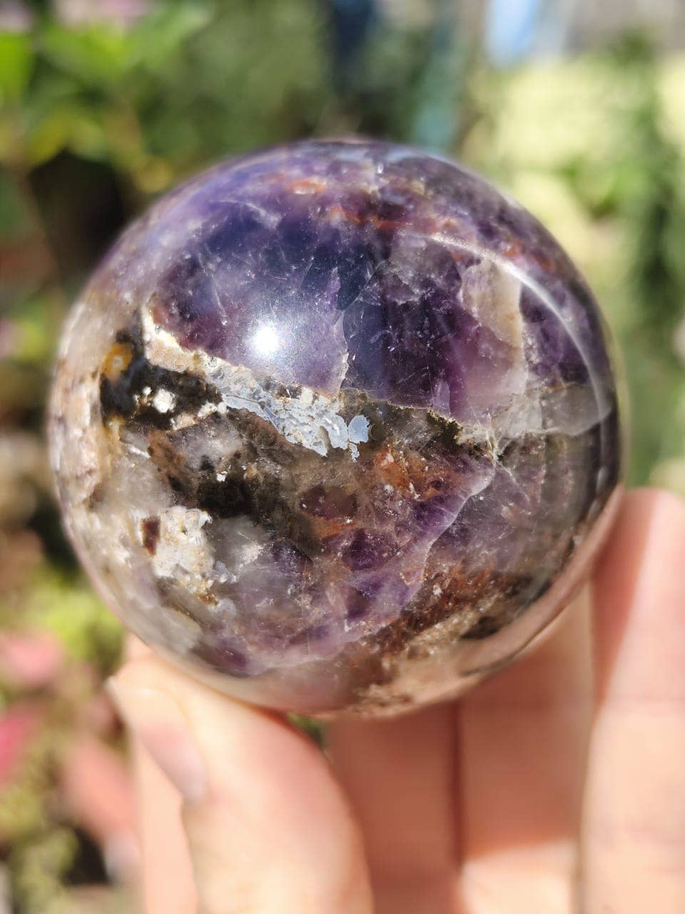 jiomind – wholesale Spiritual stone/crystal – Super 7 Quartz Crystal Sphere, Melody Stone, Sacred 7 Sphere6