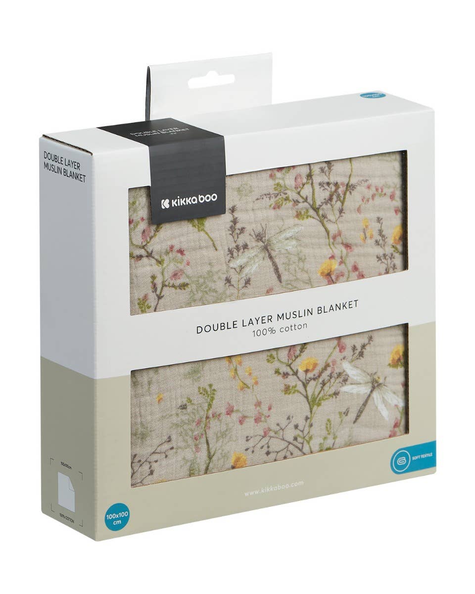 Kika Group Ltd. – wholesale Bedding blanket – Kids & Baby – Double Layer Muslin Blanket 100x100cm Secret Garden0