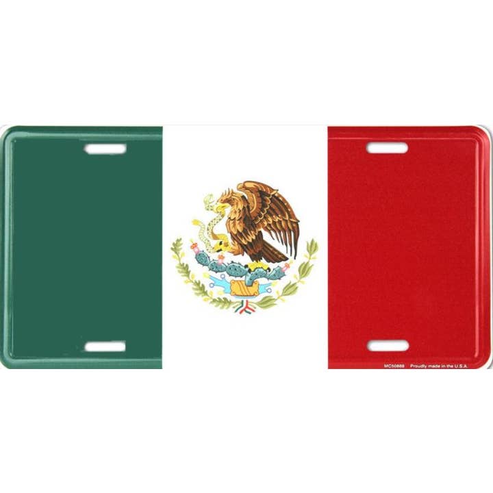 Mexico Flag - License Plate for wholesale by Signs 4 Fun