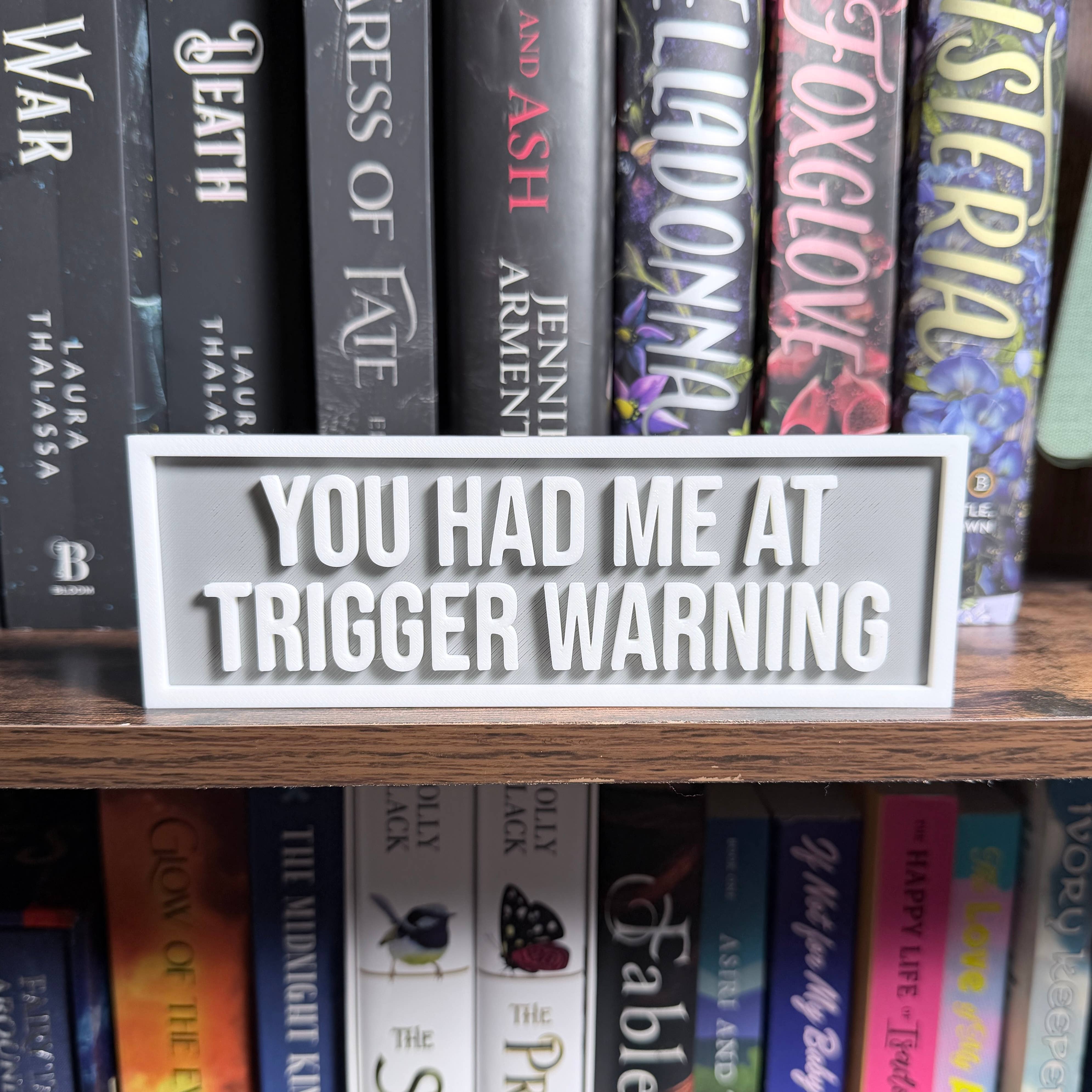 The Crafted Nook – Sinal por atacado – Conquistaste-me com o Aviso de Gatilho | Decoração de Estante4