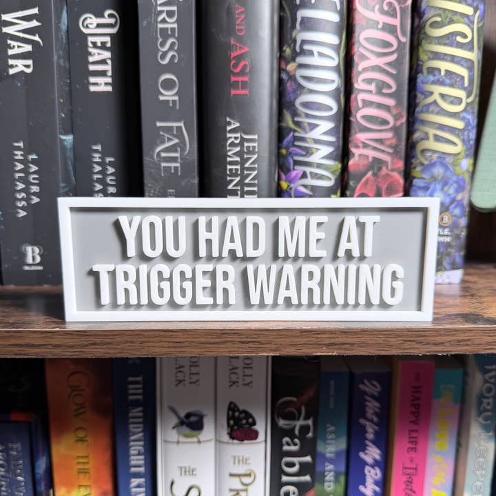 The Crafted Nook – Sinal por atacado – Conquistaste-me com o Aviso de Gatilho | Decoração de Estante4