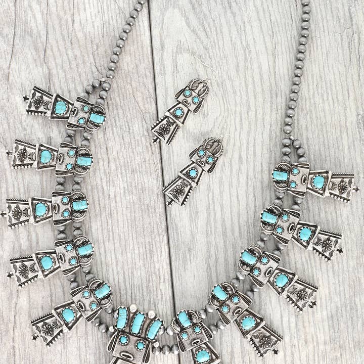 SP Sophia Collection - Wholesale Jewelry Set - Western Native American Turquoise Necklace Set