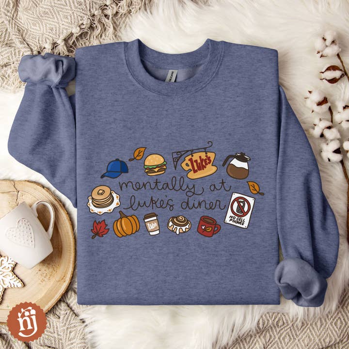 Nearly June Design Co - Wholesale Sweatshirt - Unisex - Gilmore Girls Mentally at Luke's Diner Sweatshirt 7