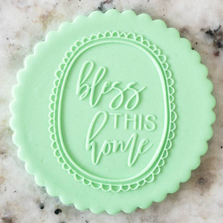 Tampon à gaufrer Bless This Home Popup pour biscuits pour la vente par Cut Bake Stamp