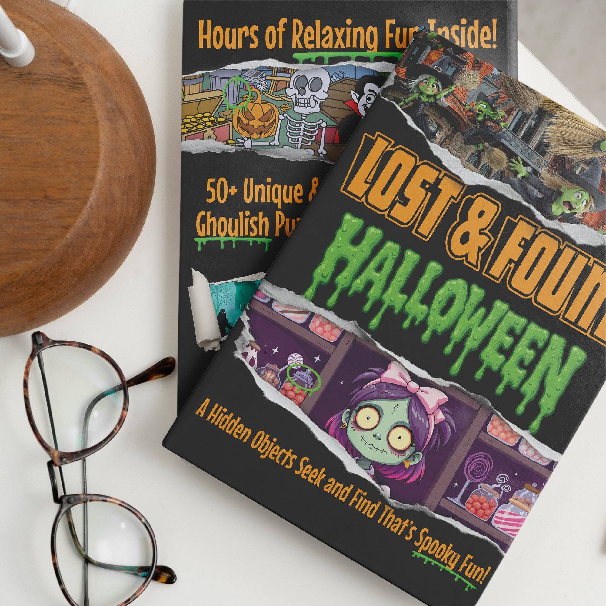 Puzzle Books Co - Wholesale Coloring & Activity Book - Adult - Lost and Found: Halloween Edition3