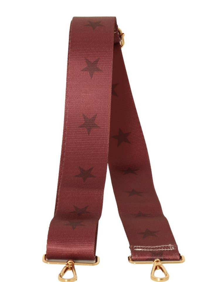 Dusty Pink Mauve Colour Block Star Print Bag Strap for wholesale by Sarta Accessories