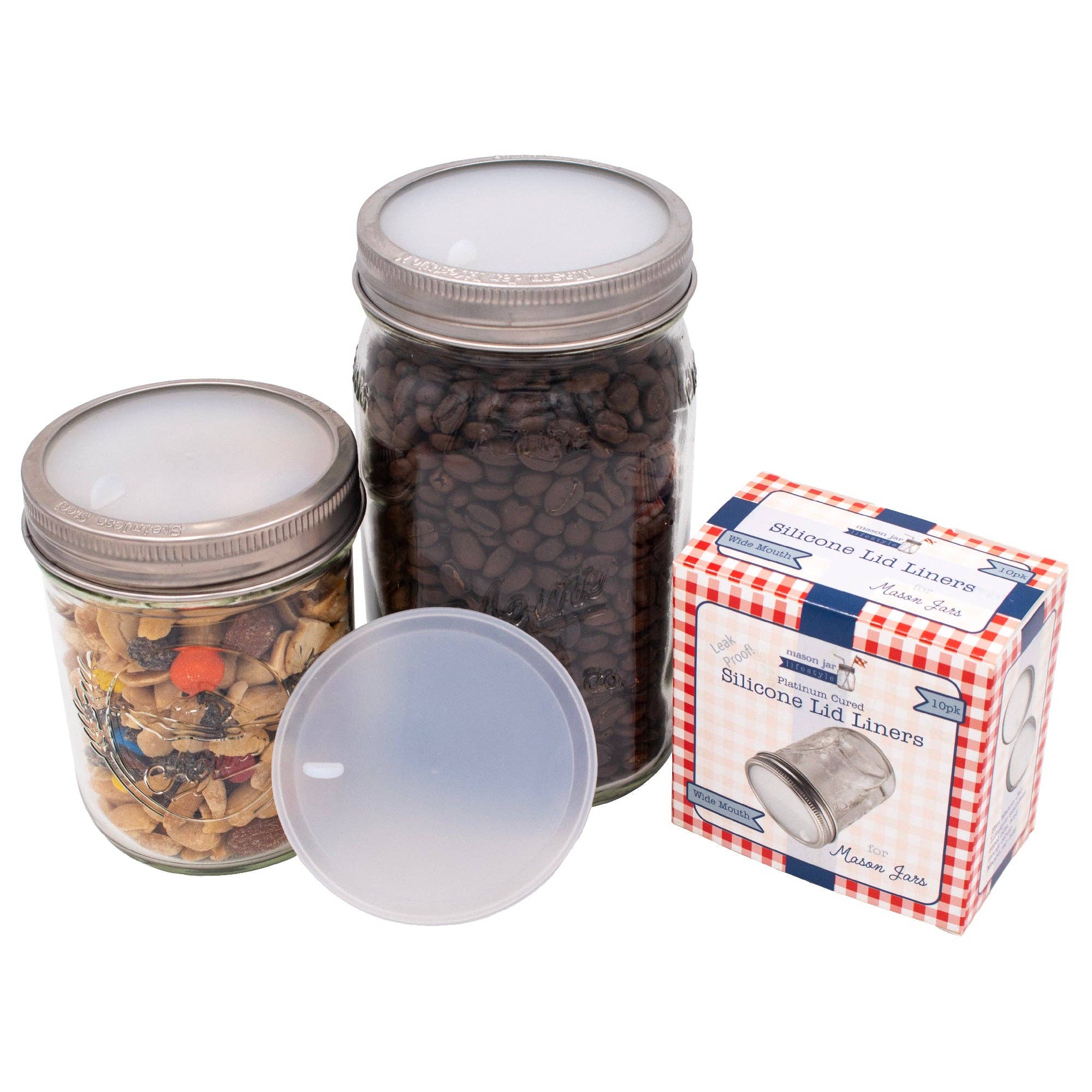 Mason Jar Lifestyle - Wholesale Food Storage Container - Platinum Cured, Leak Proof Silicone Sealing Lid Liners18