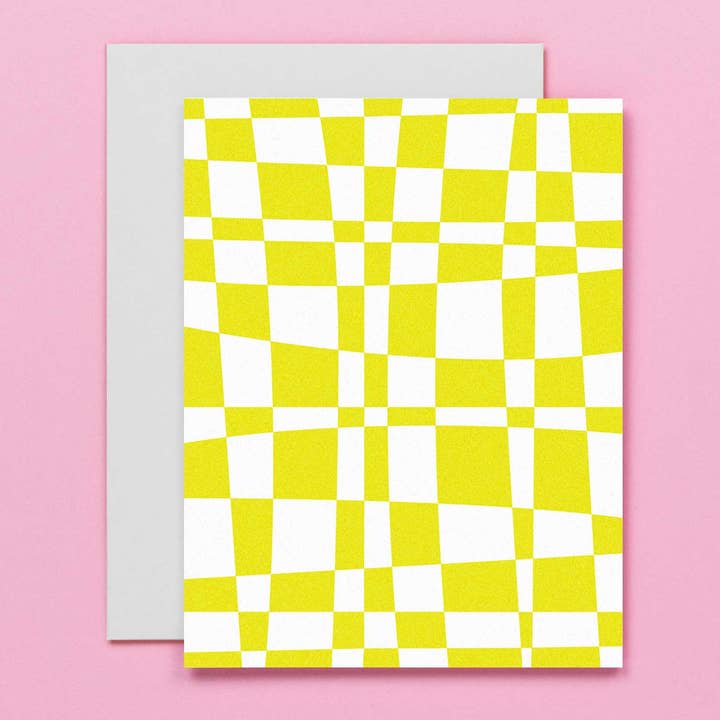 Space Time Checks Pattern Blank for wholesale by My Darlin'