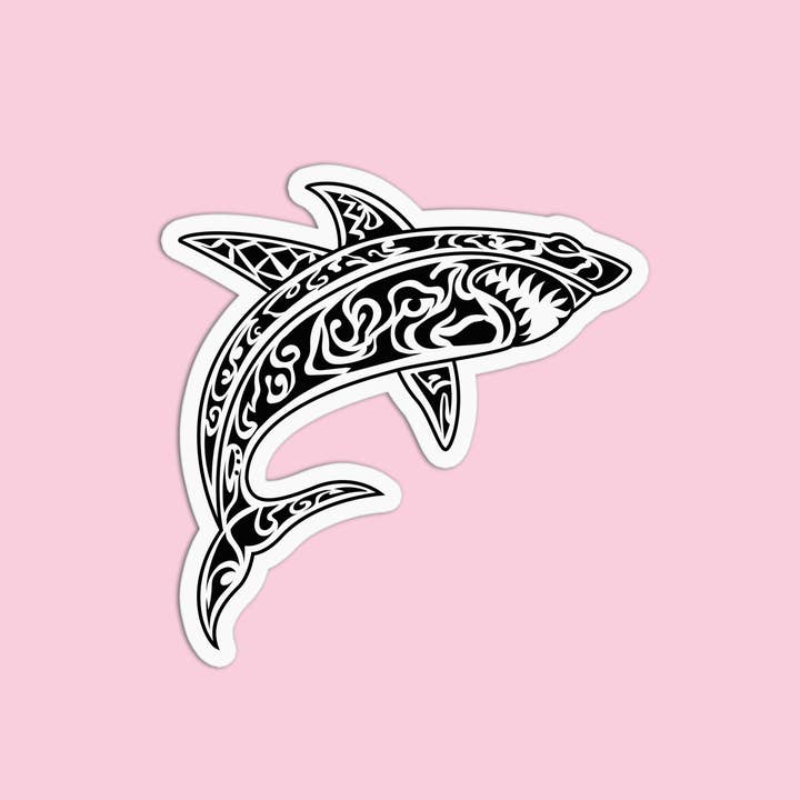 Girls Printing House - Wholesale Sticker - Hawaiian Tribal Shark Vinyl Waterproof Stickers1