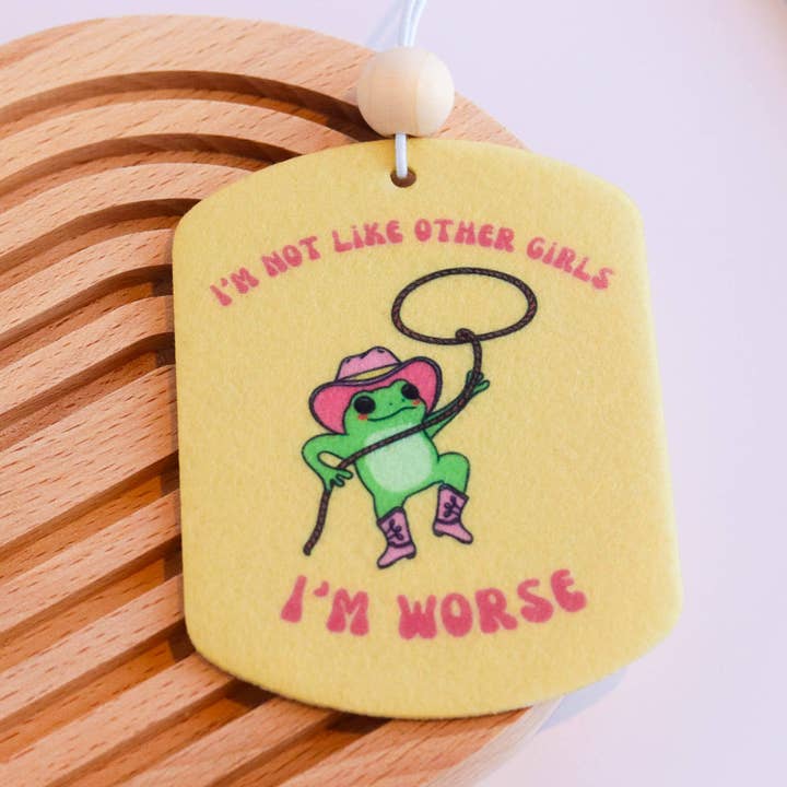 I'm Not Like Other Girls Unscented Felt Car Freshie for wholesale by Peach Dust Collective