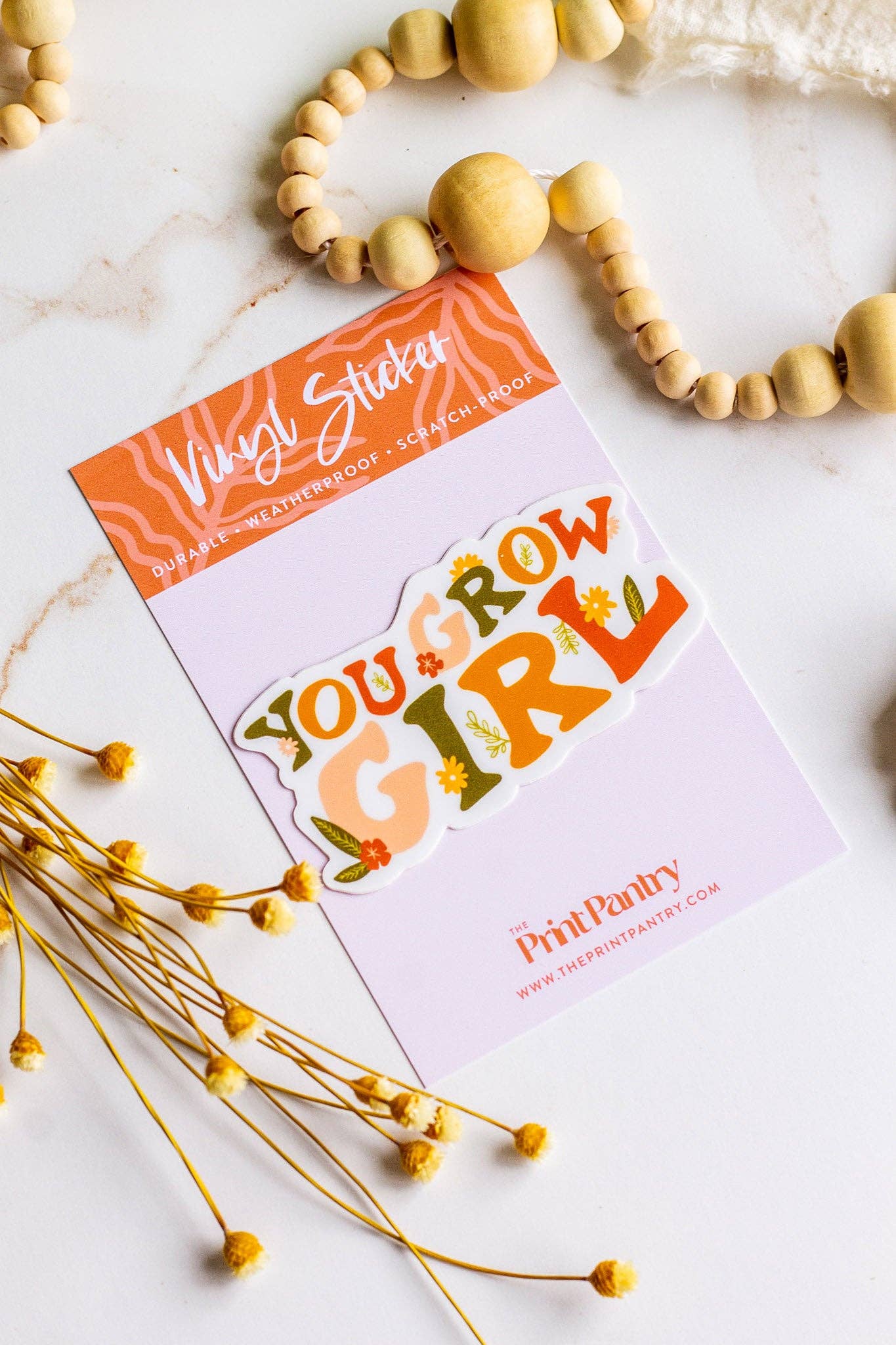 The Print Pantry - Wholesale Sticker - You Grow Girl Sticker2