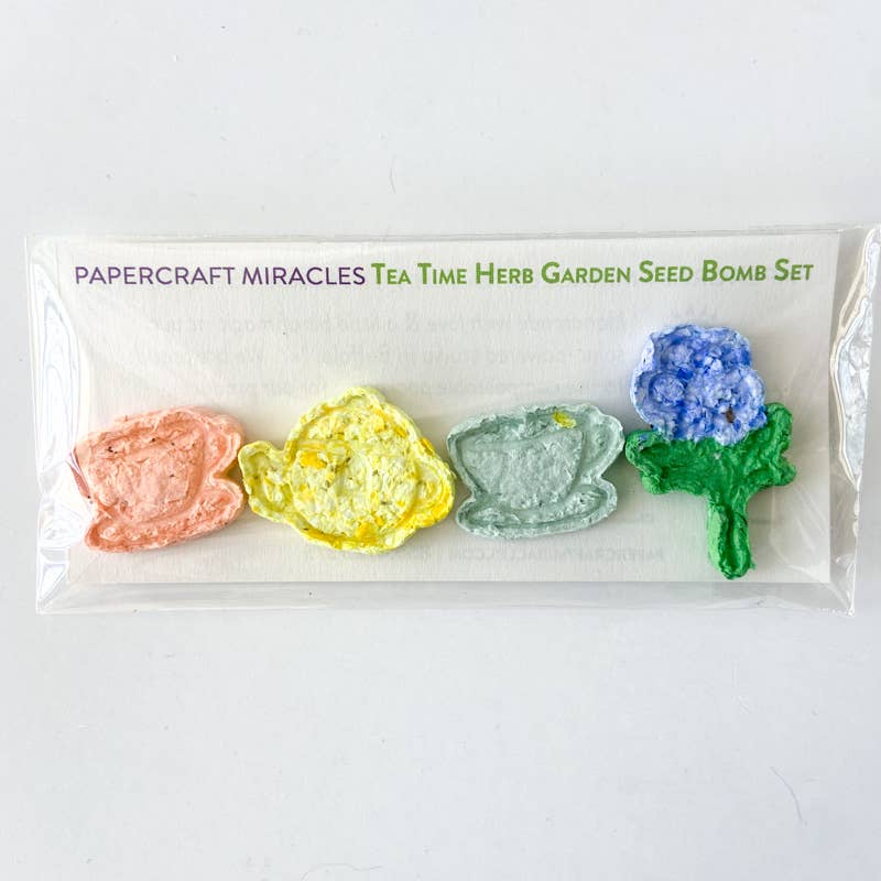 Papercraft Miracles LLC - Wholesale Plant Seeds - Tea Time Herb Garden Seed Bomb Set0