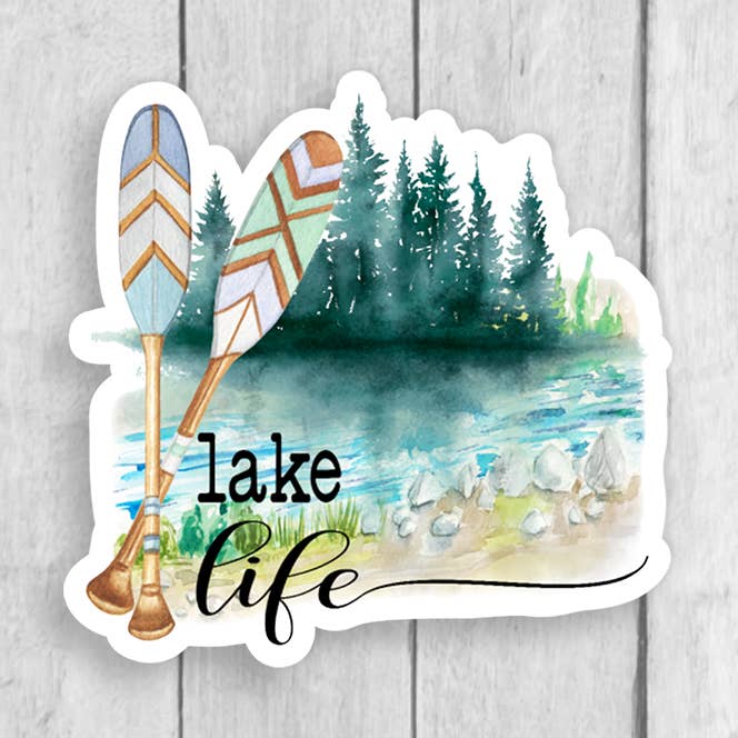 Adesivo in vinile Lake Life per la vendita all'ingrosso da parte di Expression Design Co