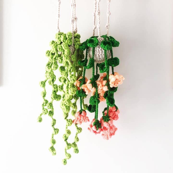 TOMOPOD LLC - Wholesale Stuffed/Plush Toy - Kids & Baby - Car Hanging Plant Crochet , Crochet Hanging Plant