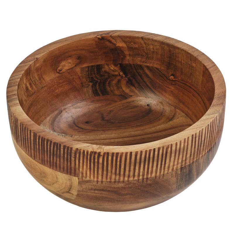 Fitz and Floyd® Mikasa® Pfaltzgraff® - Wholesale Serve Bowl - Fitz & Floyd Caleb Acacia Wood Medium Serve Bowl Open Stock1