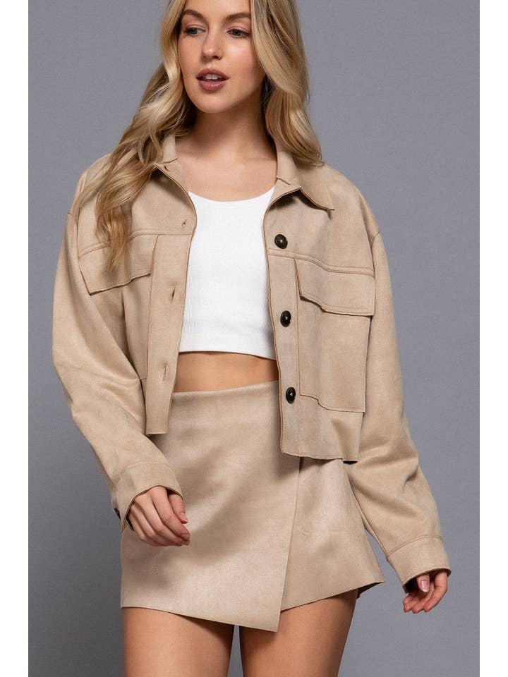 Active Basic | Active USA - Wholesale Shorts - Women's - Front Wrap Faux Suede Short Pants 16