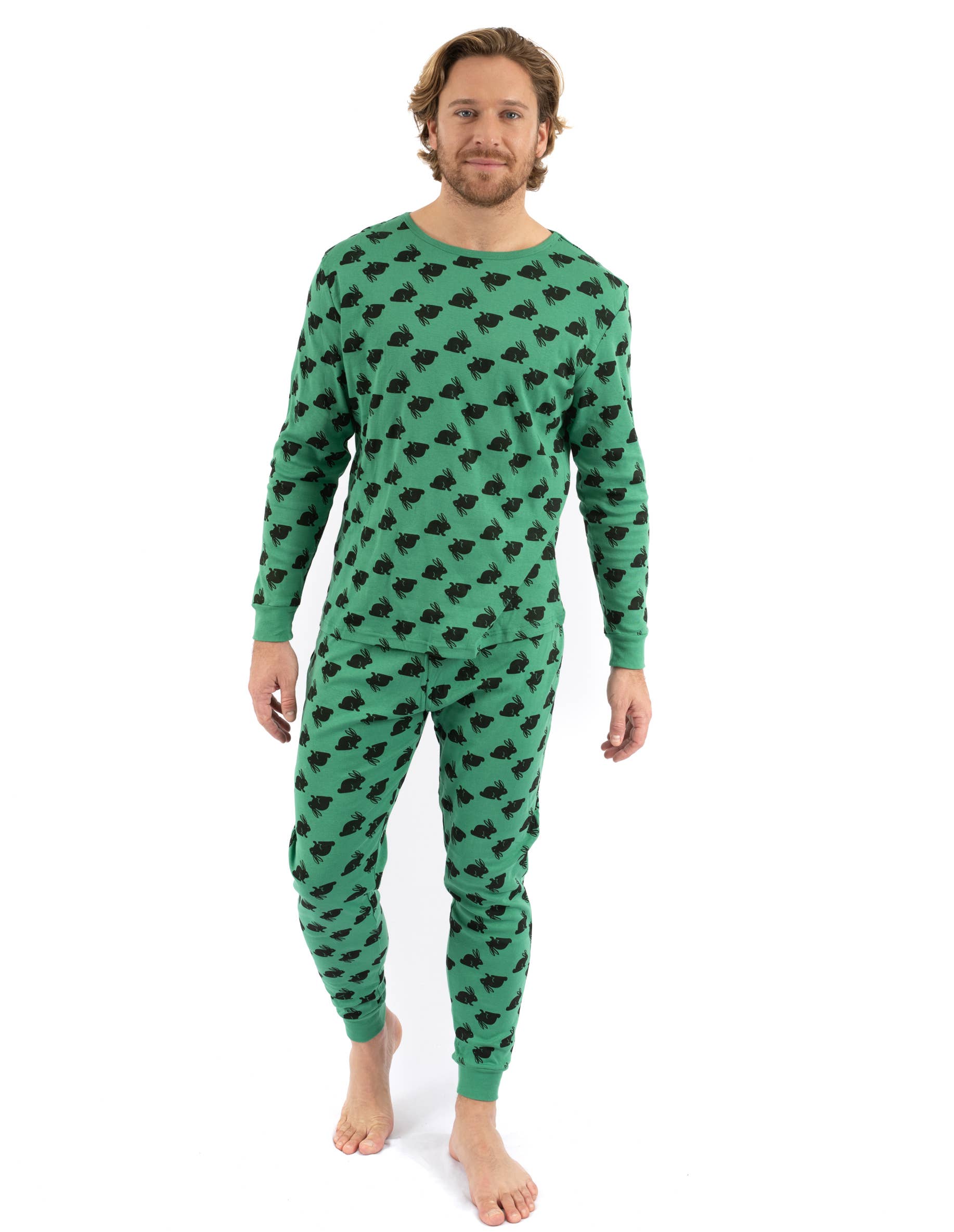 Leveret Pajamas - Wholesale Sleepwear Set - Men's - Mens Two Piece Cotton Pajamas Print0