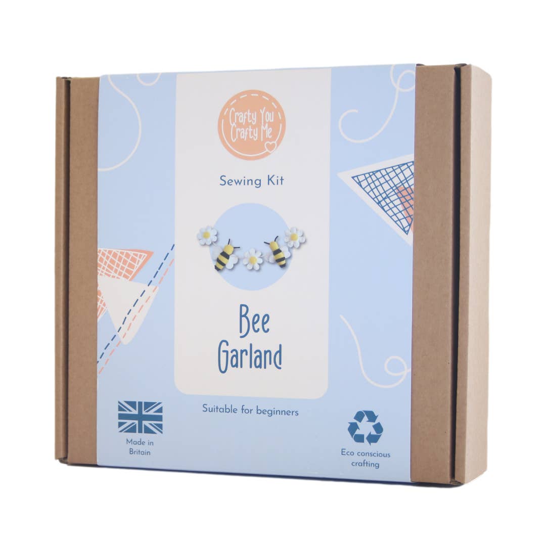 Crafty You Crafty Me - Wholesale Craft Sewing Kit - Bee Felt Garland Craft Sewing Kit - Made in the UK