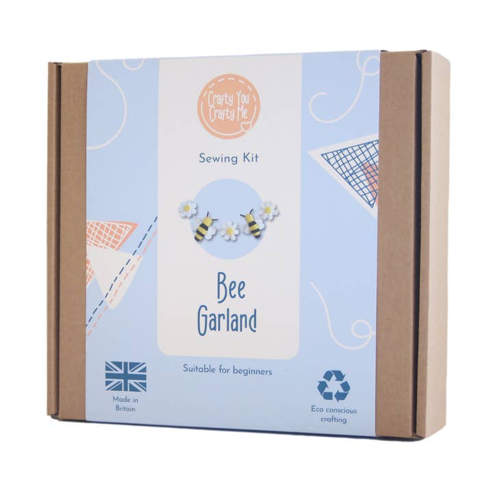 Crafty You Crafty Me - Wholesale Craft Sewing Kit - Bee Felt Garland Craft Sewing Kit - Made in the UK0