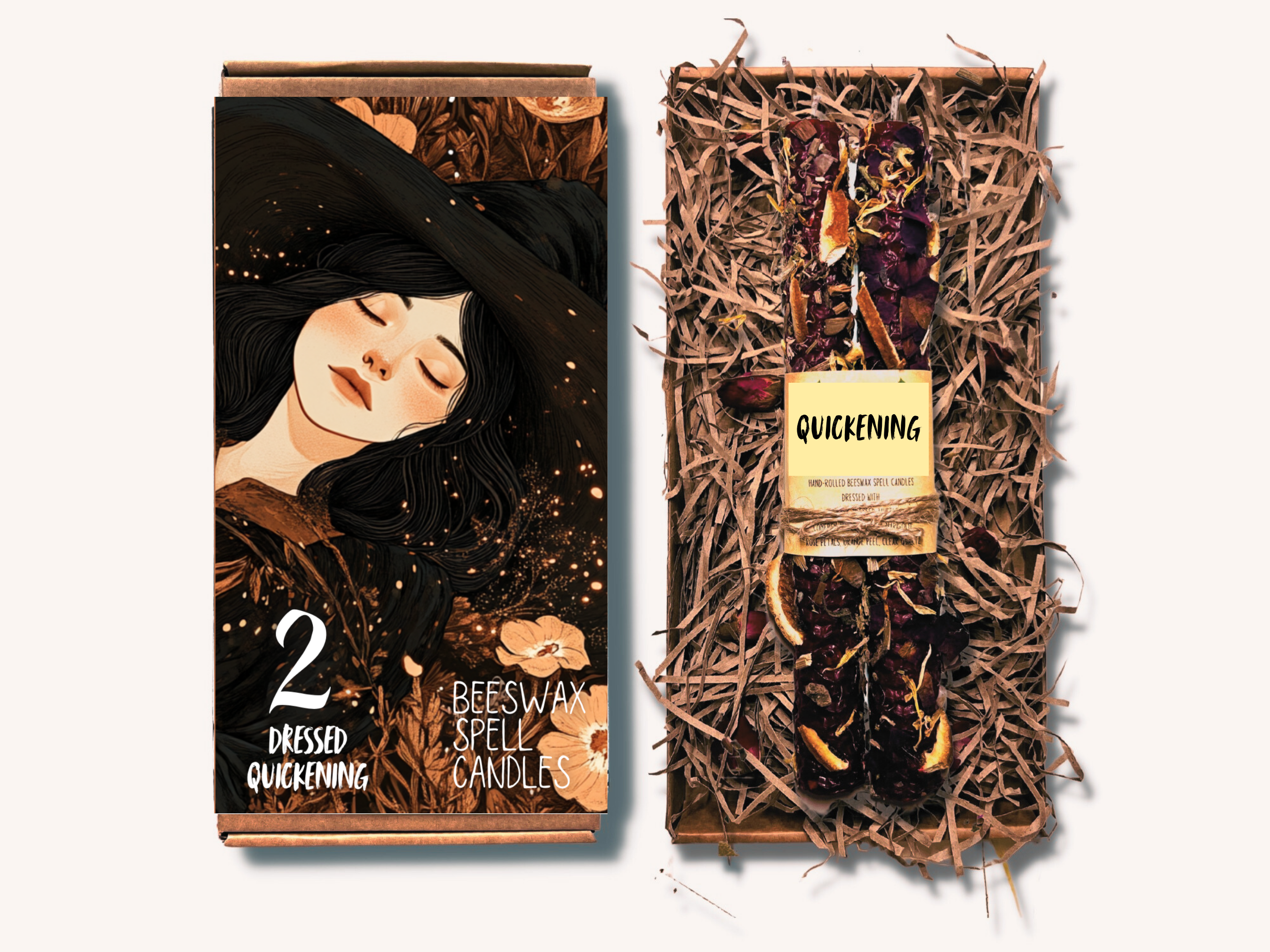 Phoenix Candle Company - Wholesale Votive Candle - Large Dressed Beeswax Spell Candles 8" (20cm)21