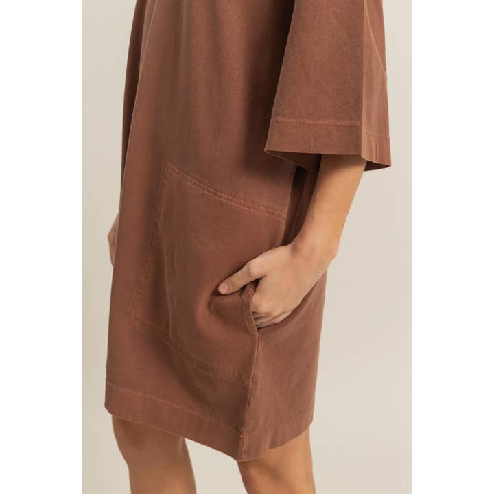HYFVE - Wholesale Dress - Women's - DZ25E027-Short Sleeve Relaxed Fit T-Shirt Mini Dress