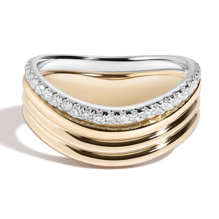 Bossa Nova Trio & Diamond Ring Set for wholesale by Selin Kent