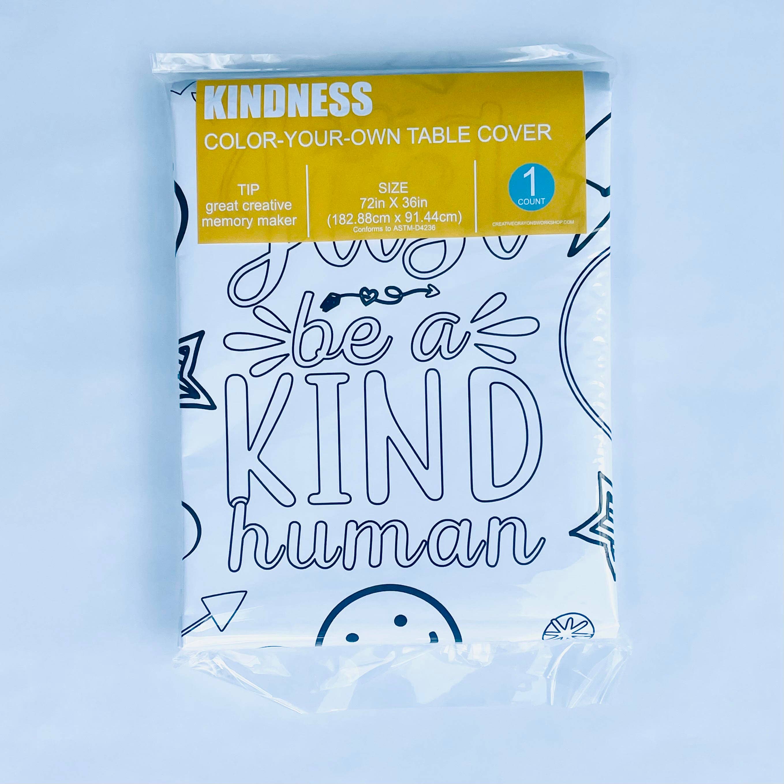 Creative Crayons Workshop - Wholesale Colouring and activity book – kids and baby - Be Kind Coloring Tablecloth6